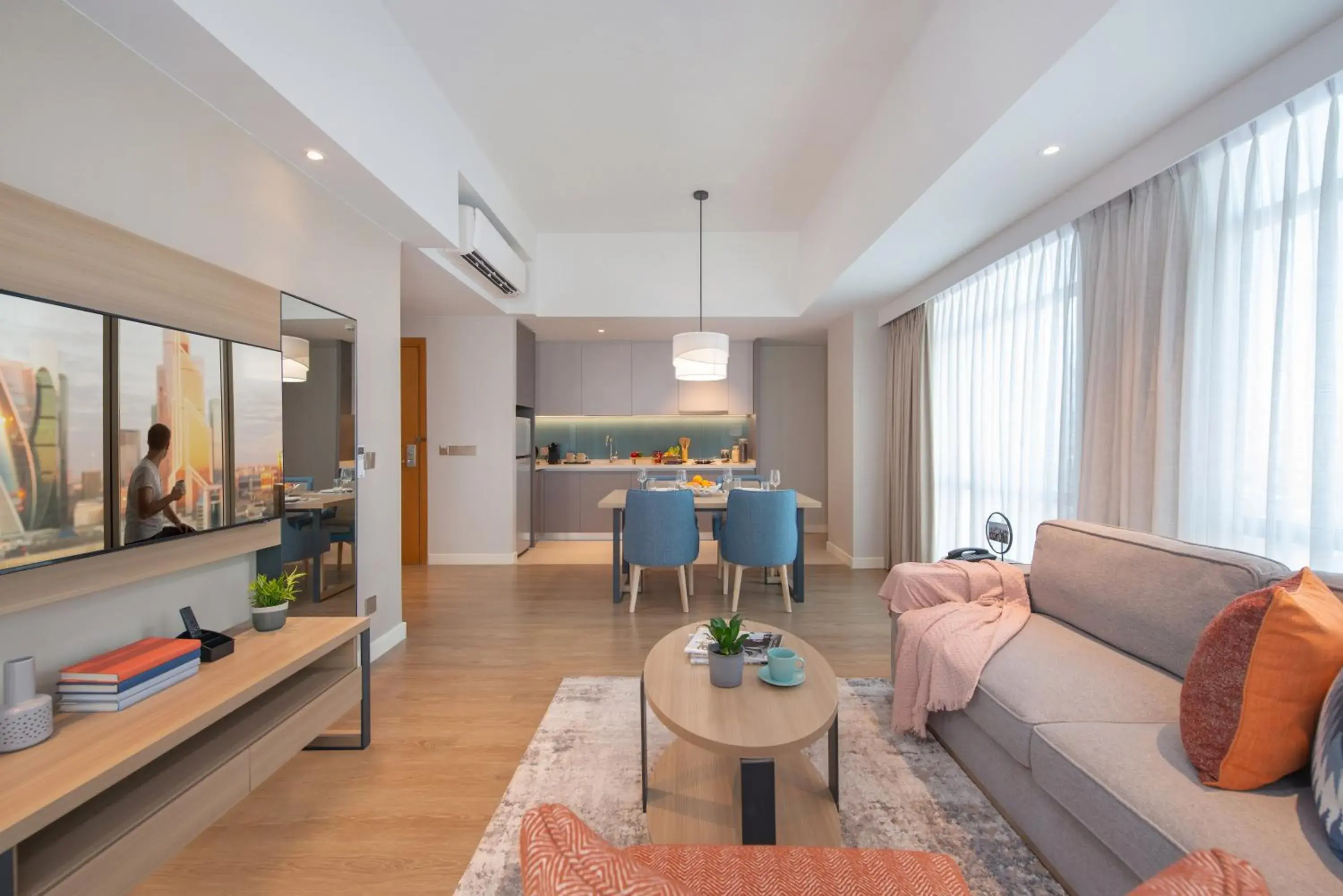 Living room in Citadines Roces Quezon City